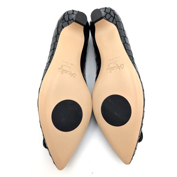 $290 Amalfi by Rangoni Amsterdam Pointed Toe Pump Black Benigni Size US11M EU42 - Picture 6 of 7